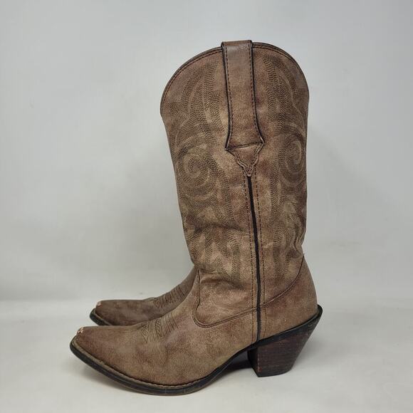 Durango Boots Women 6.5M Brown Faux Leather Western Cowboy Rodeo Cowgirl DCRD145 - Picture 9 of 12